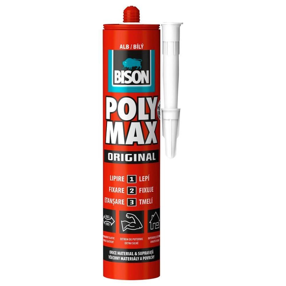 Adeziv si etanseizant BISON Poly Max Original, alb, 465g