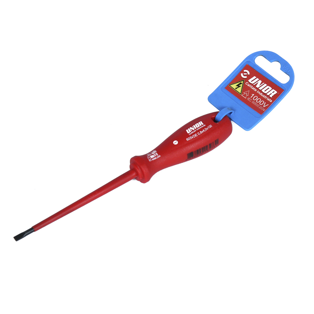 Surubelnita de electrician VDE Unior 603VDE, 0,8 x 4 x 100 mm