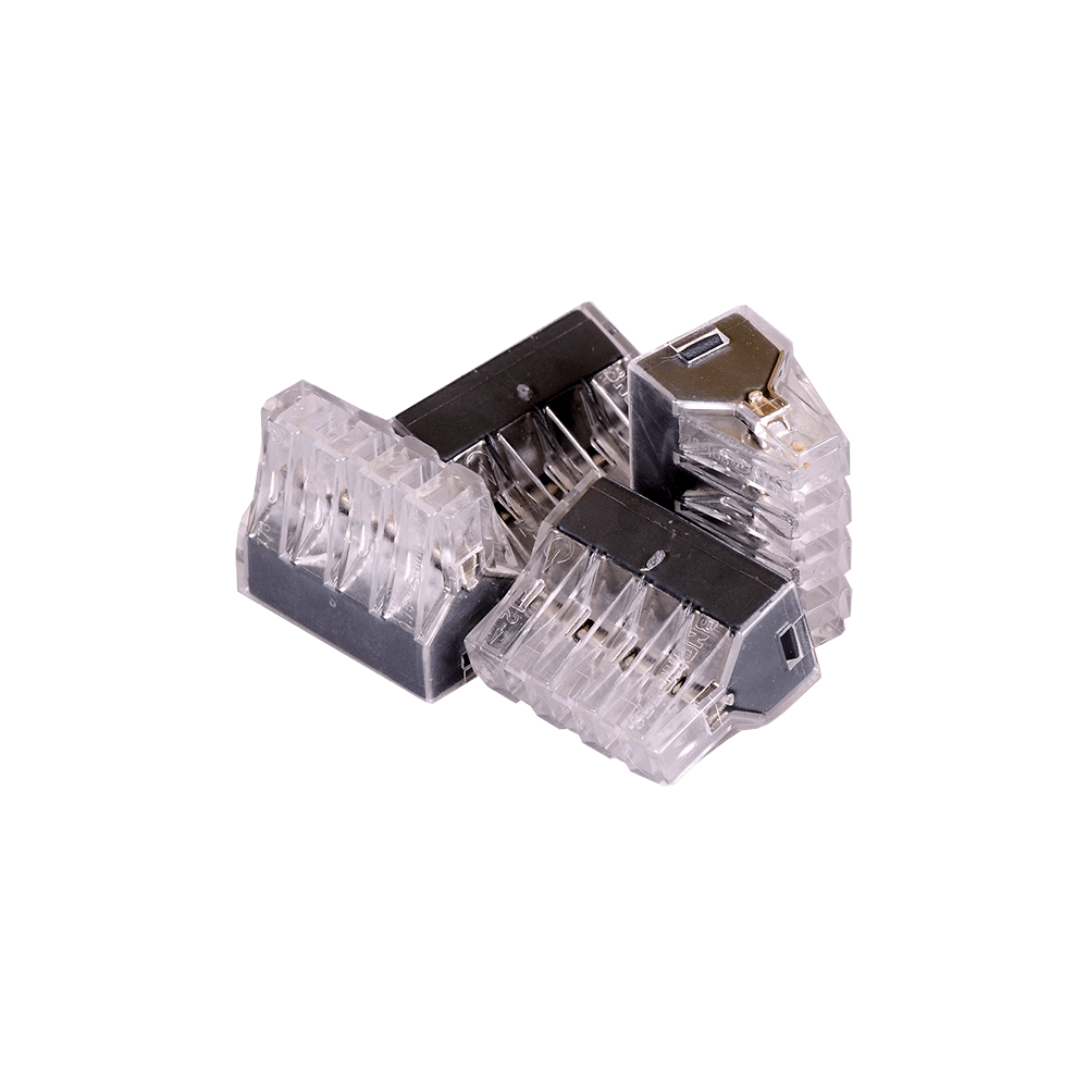 Clema de montaj cu pasta IEK, 2.5 mmp, gri transparent, 4 conexiuni, 4 bucati