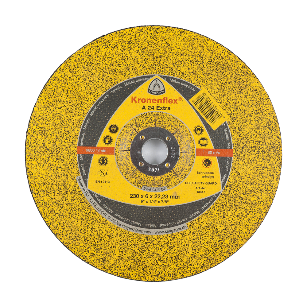 Disc polizare pentru metal, Klingspor 13447, 230 x 22,23 x 6 mm