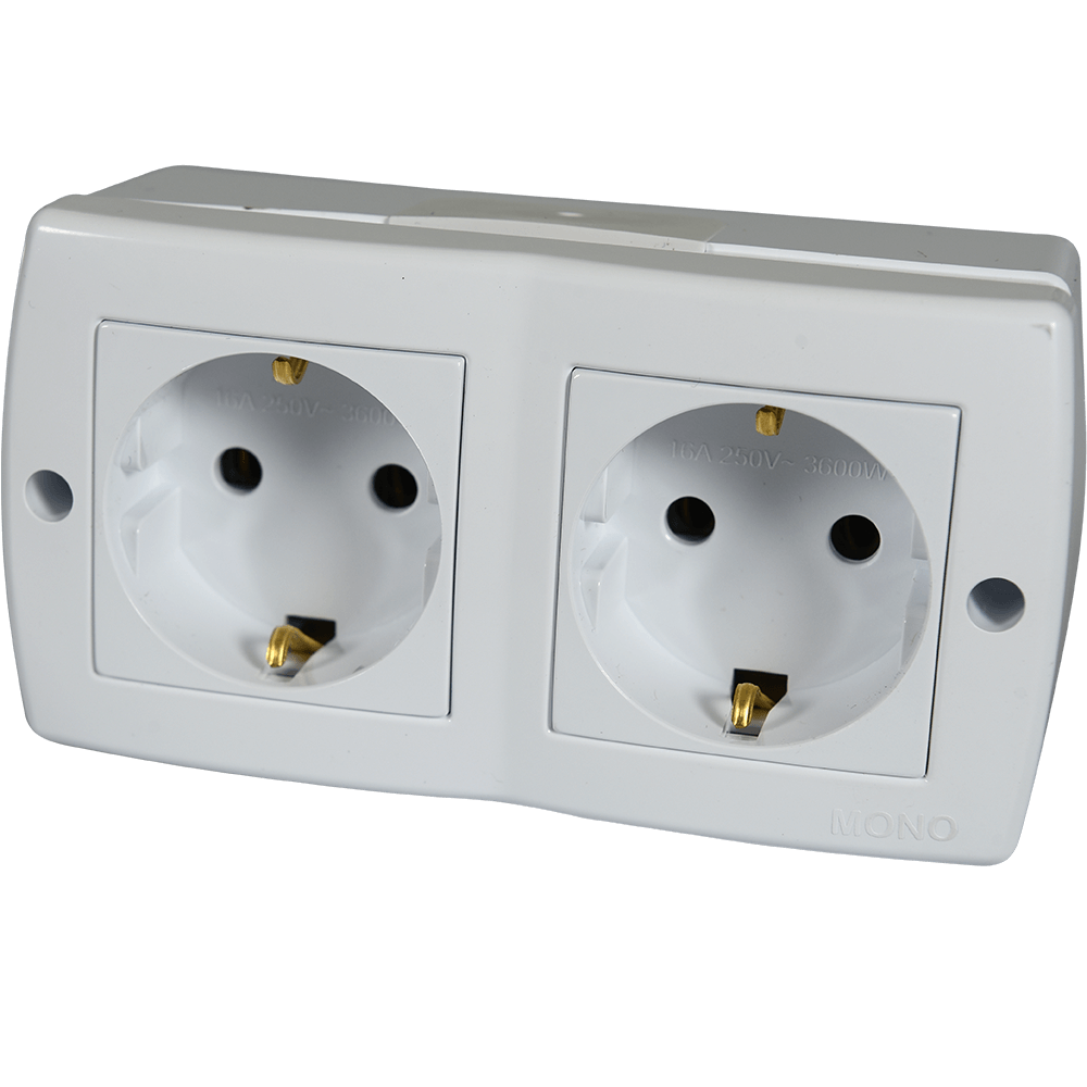 Priza electrica dubla cu contact de protectie Lohuis Octans