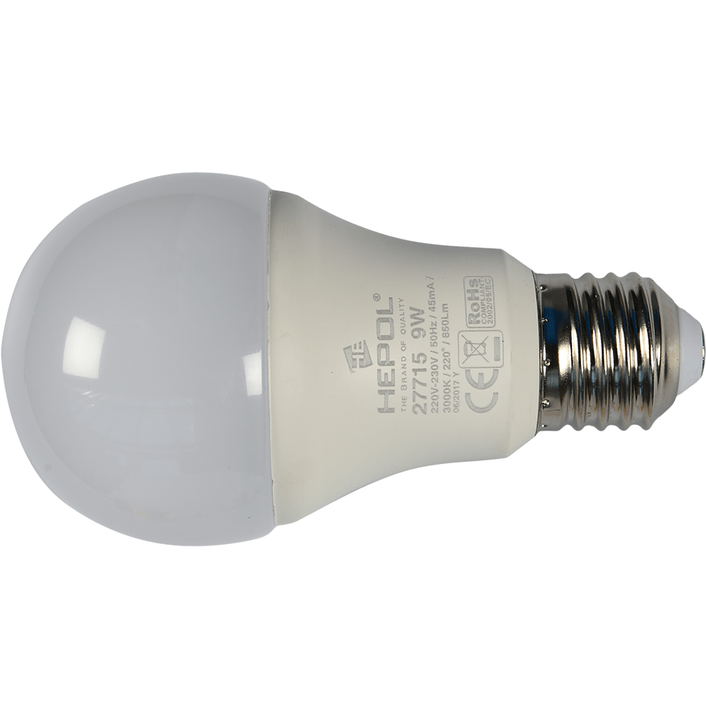 Bec Led Dimabil A60 E27 9W Hepol Lumina Calda