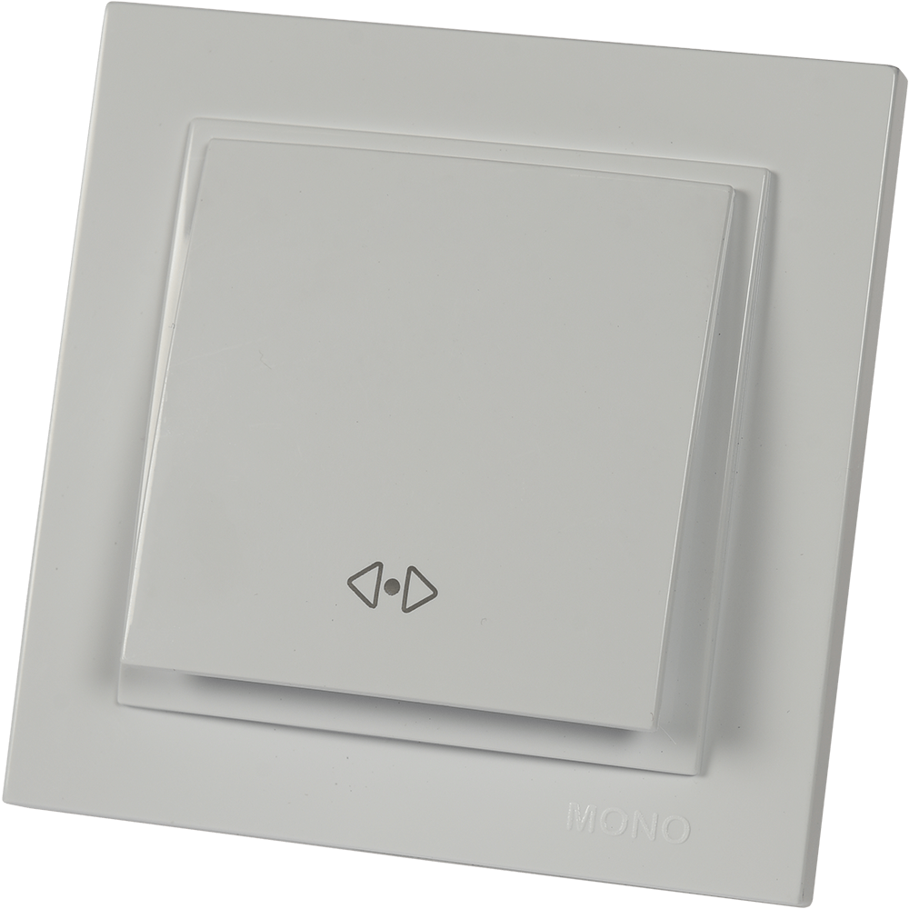 Intrerupator cap cruce Mono Electric, DESPINA, ingropat/ST, alb