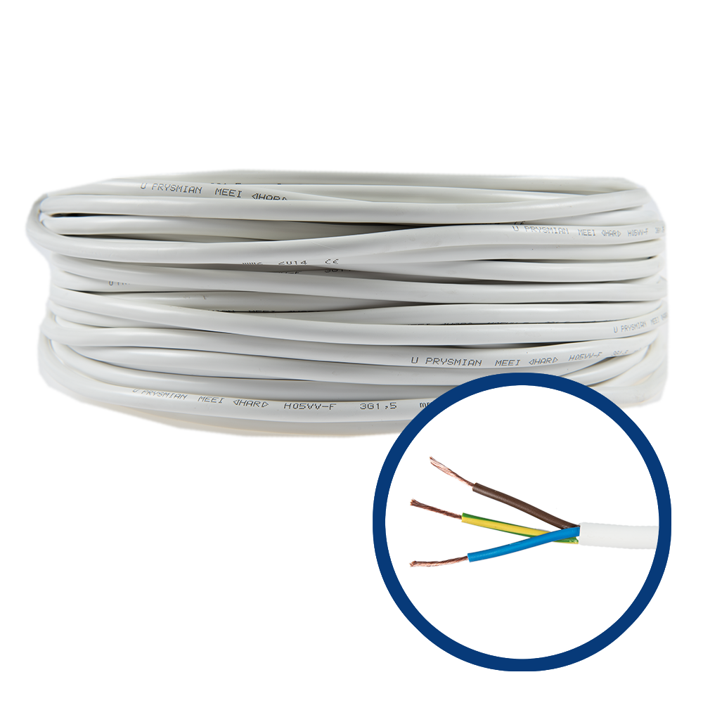 Conductor electric multifilar MYYM H05VV-F, izolatie PVC, 3 x 1 mmp, 50 m