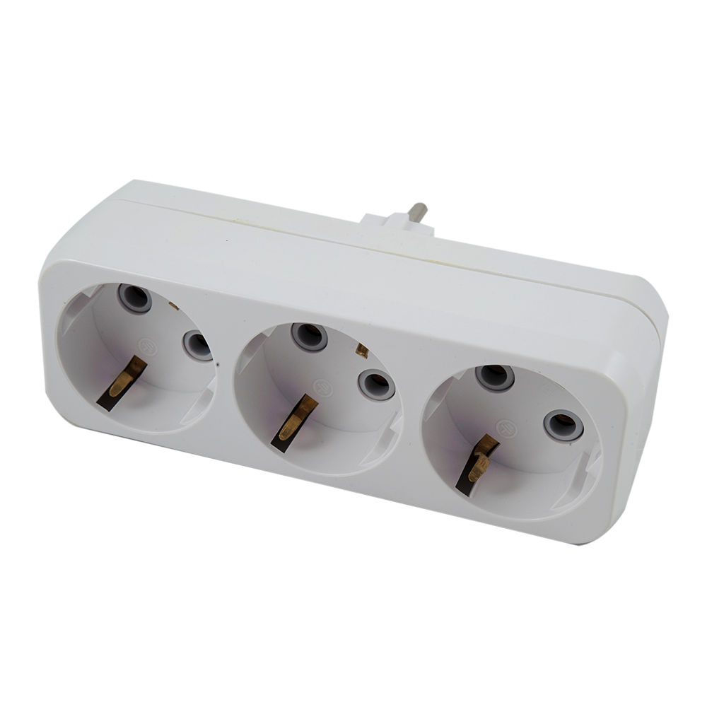 Adaptor Hepol, alb, 3 prize, 3500W