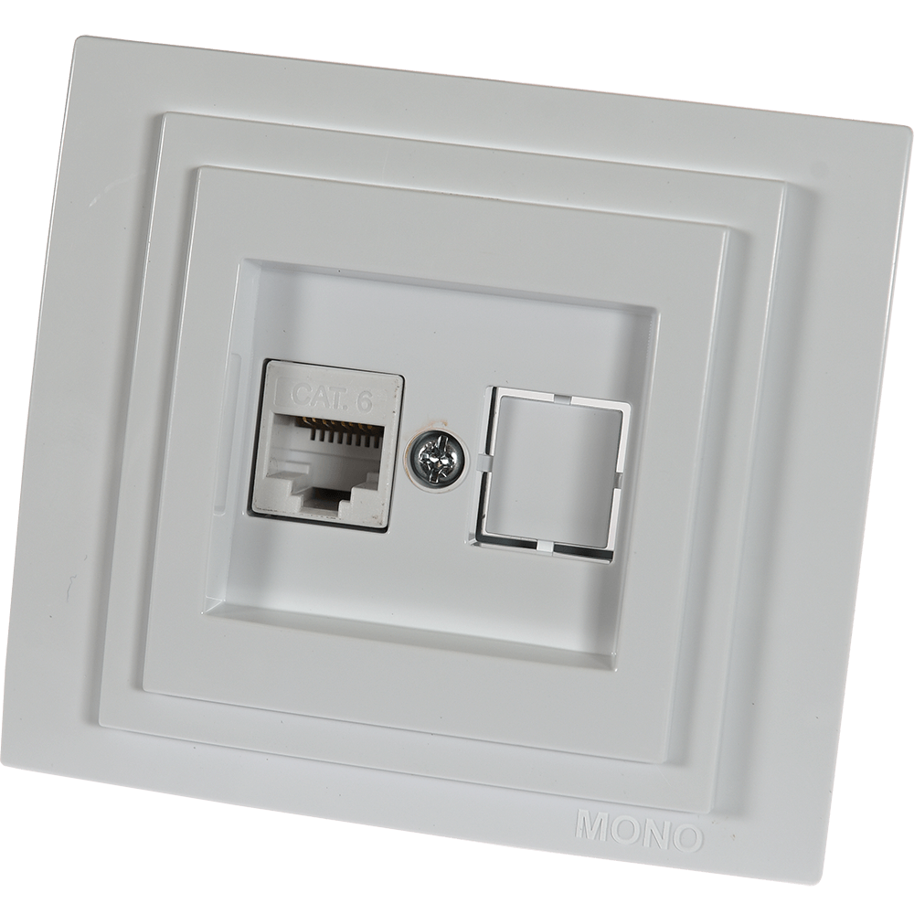 Priza de dateRJ45 Mono Electric, categroia 6, alba