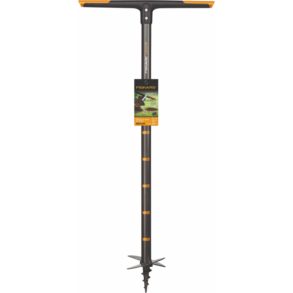Burghiu de pamant Fiskars (M) QuikDrill, pentru gradina, otel, FiberComp