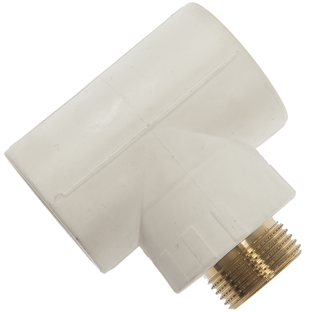 Teu PPR 32 mm Supratherm, 3/4, filet exterior, alb