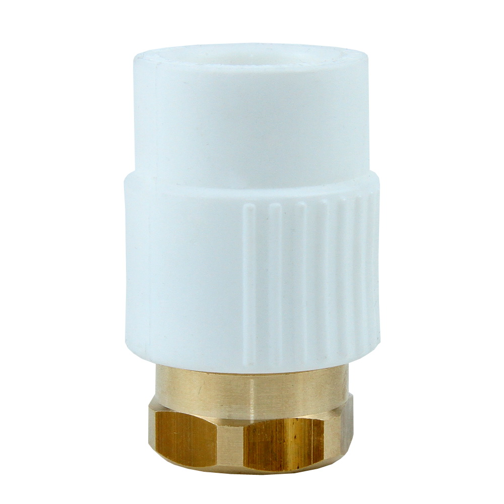 Racord semiolandez alama Supratherm, filet interior, PPR, alb, 20 mm x 1/2 inch