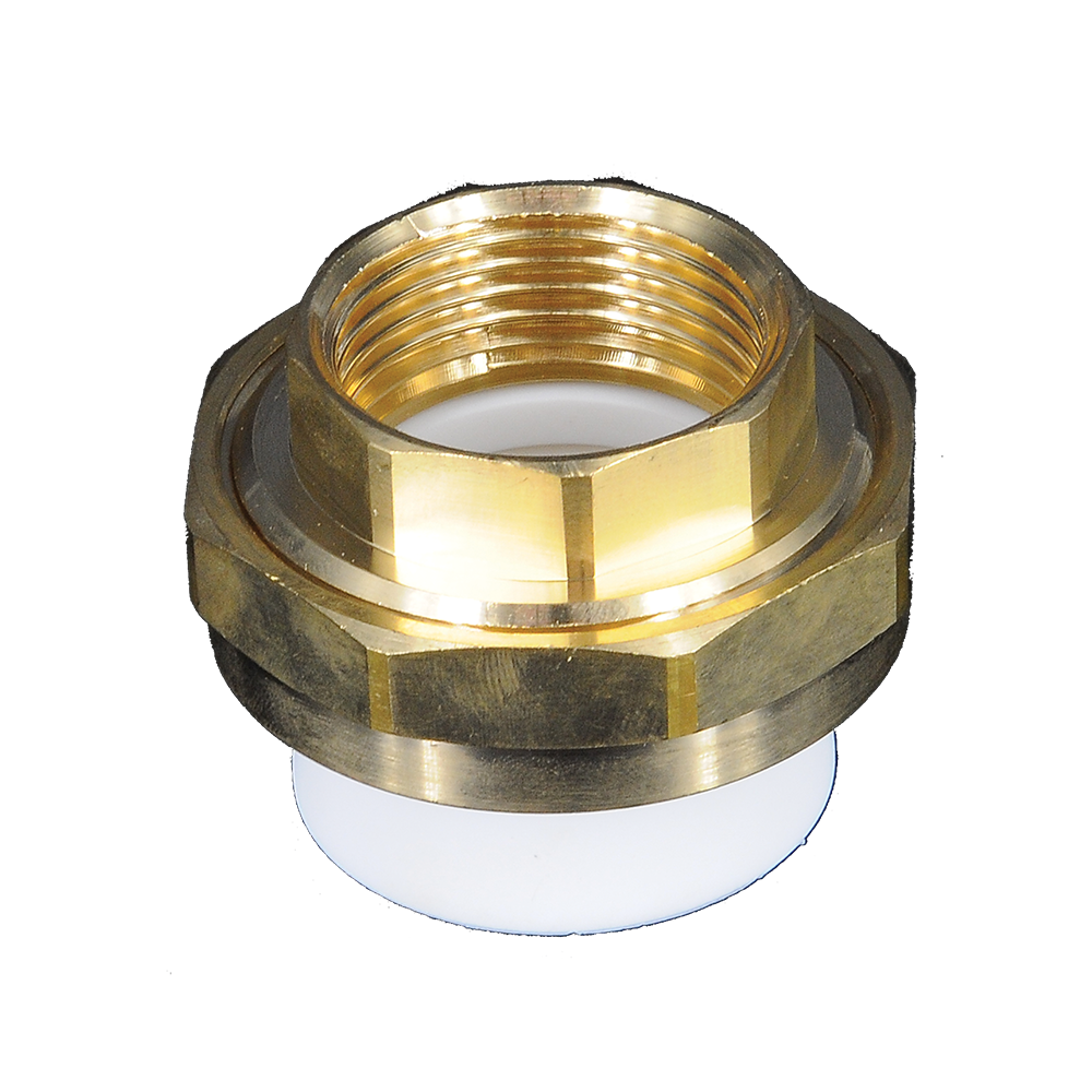 Racord olandez alama Supratherm, filet interior, PPR, alb, 32 mm x 1 inch