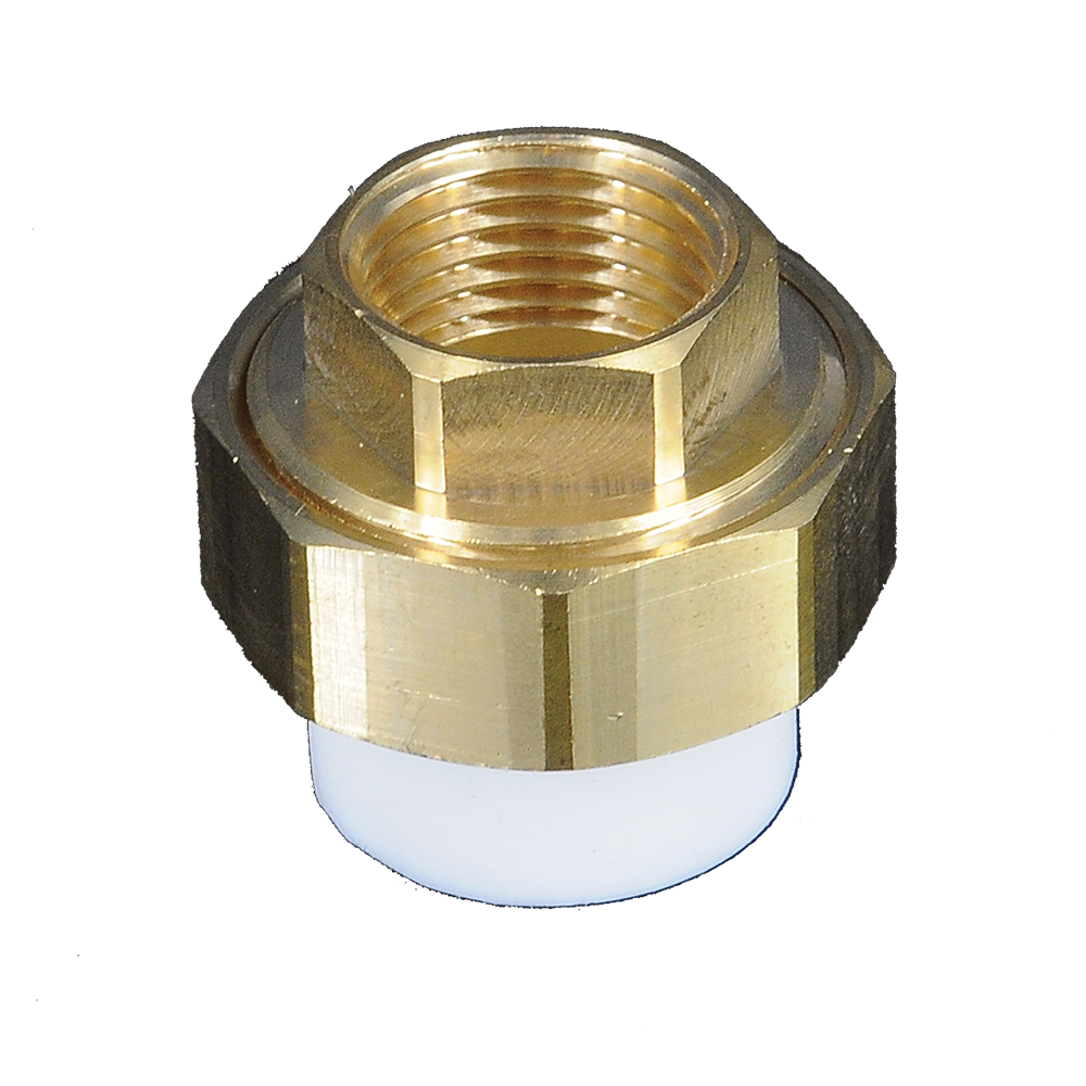 Racord olandez alama Supratherm, filet interior, PPR, alb, 20 mm x 1/2 inch