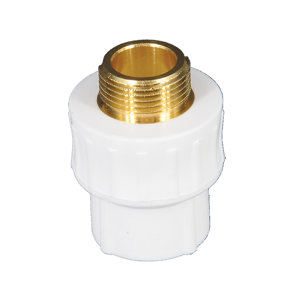 Mufa PPR 25 mm Supratherm, 3/4, filet exterior, alb