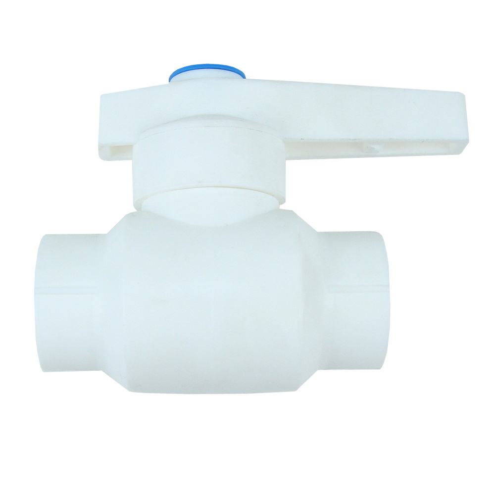 Robinet de trecere PPR Supratherm, cu sfera, alb, 20 mm