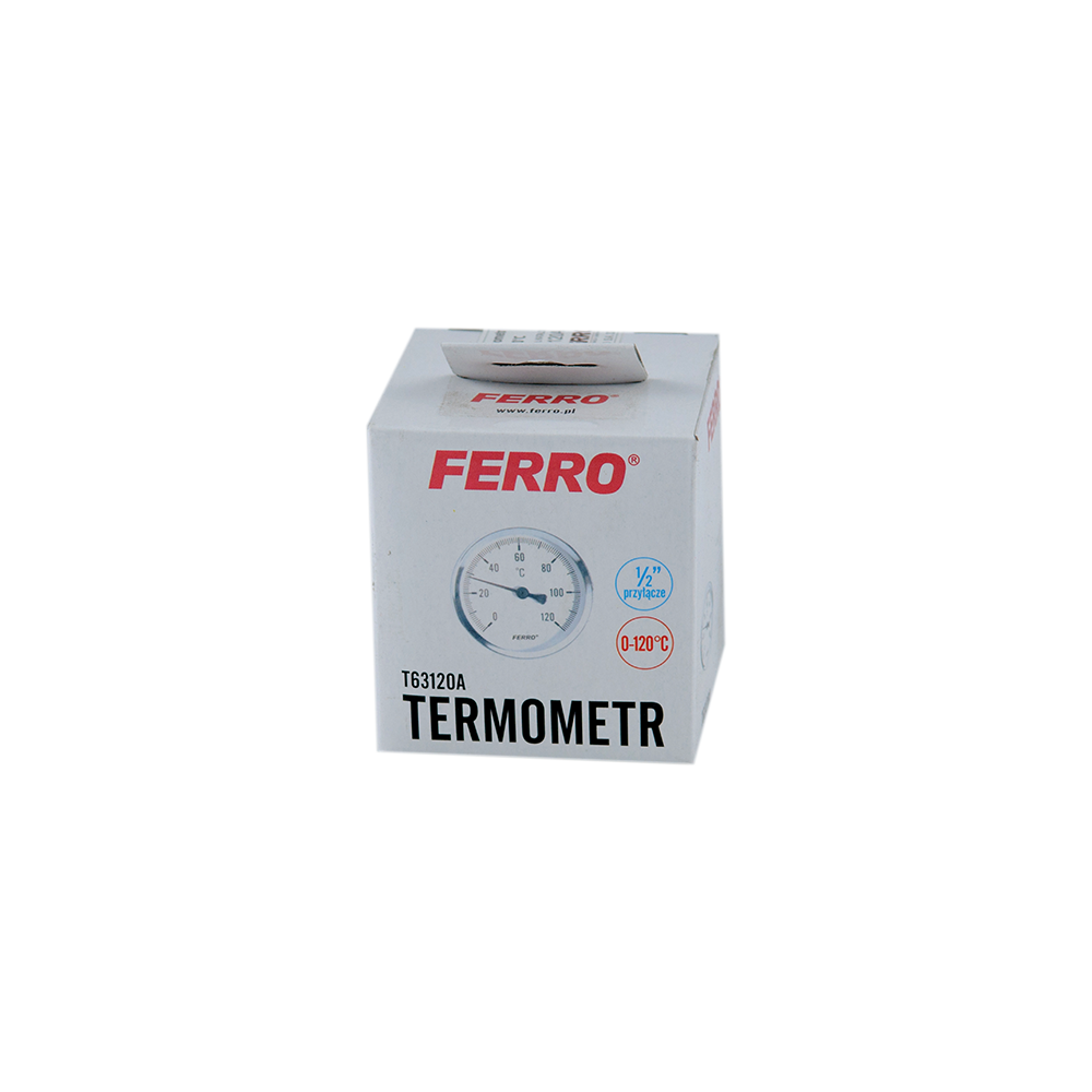 Termometru axial Ferro T63120A, 63 mm x 1/2 inch