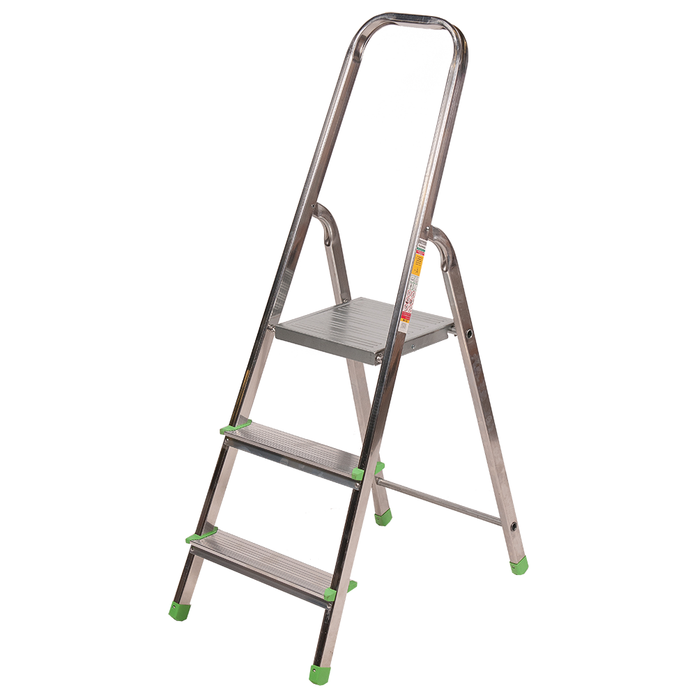Scara  aluminiu, fixa, 2 tronsoane, 1 x 3 trepte