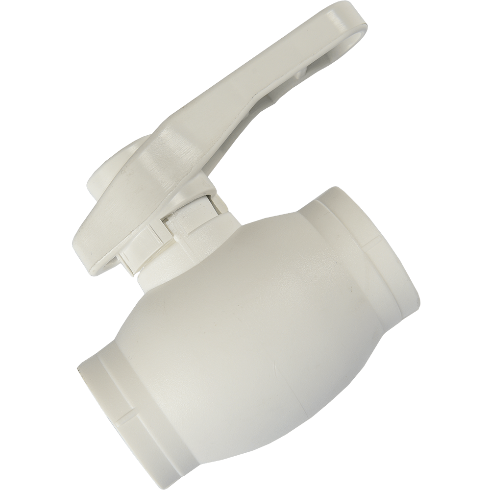 Robinet de trecere PPR Formul, cu sfera, alb, 32 mm