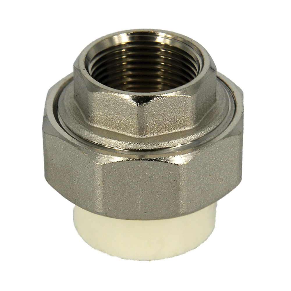Racord olandez alama Vesbo, filet interior, PPR, alb, 25 mm x 3/4 inch