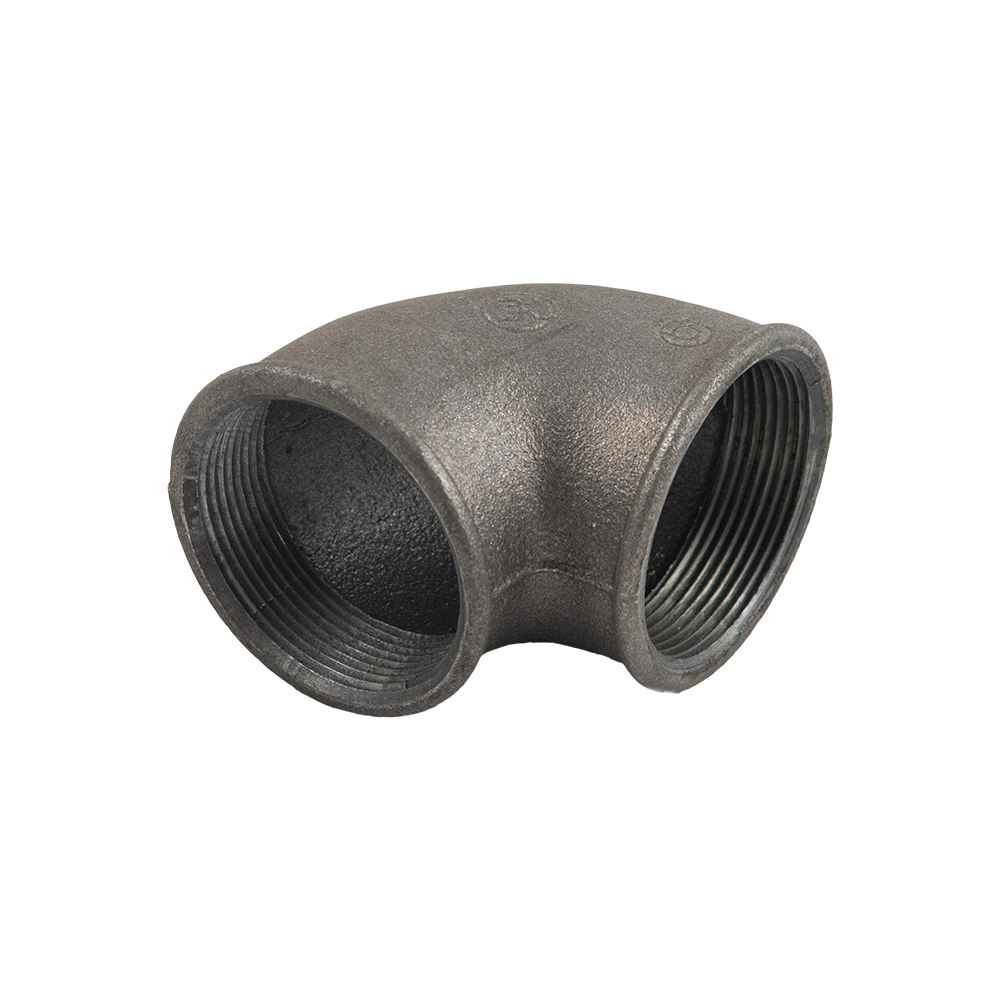 Cot 90° nr 2, fonta, negru, FI x FI, 2 inch