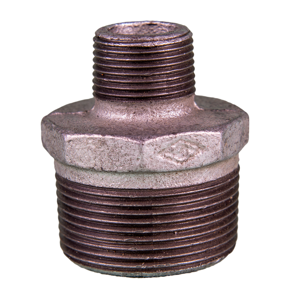 Niplu redus, fonta, zincat, 1 1/2 inch x 3/4 inch