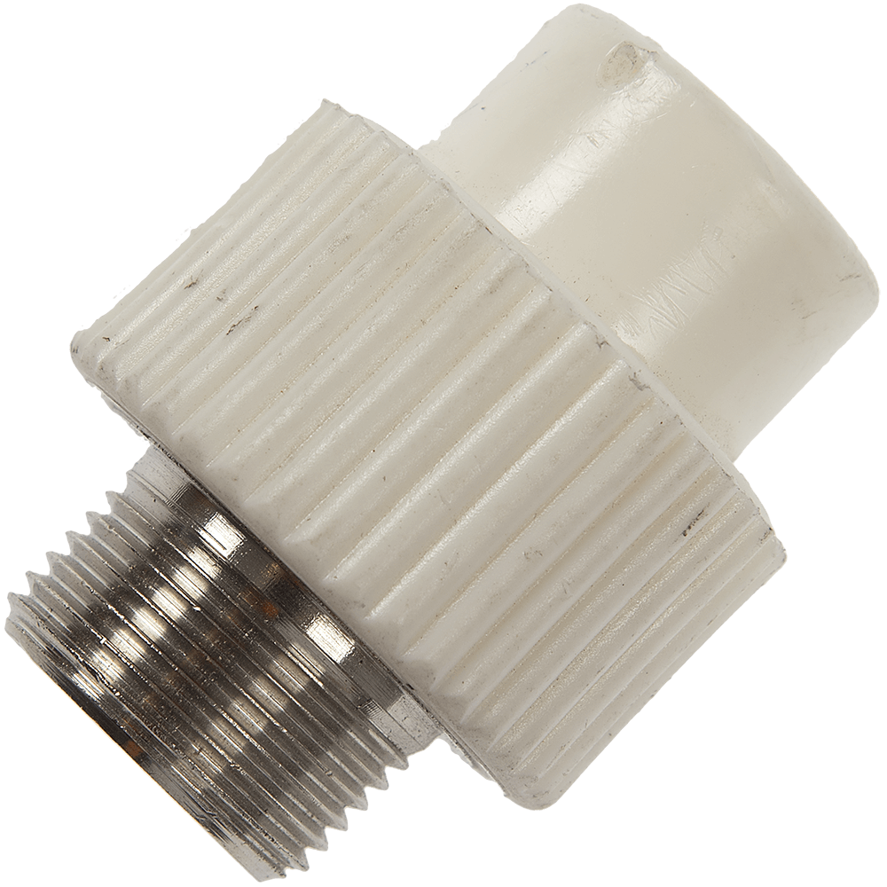 Mufa PPR 20 mm Vesbo, 3/4, filet exterior, alb