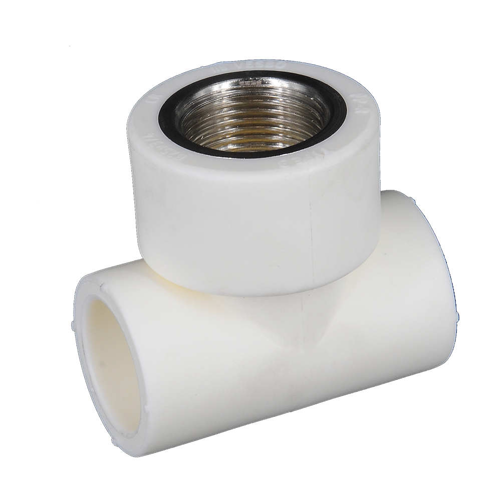 Teu PPR 25 mm Vesbo, 3/4, filet interior, alb