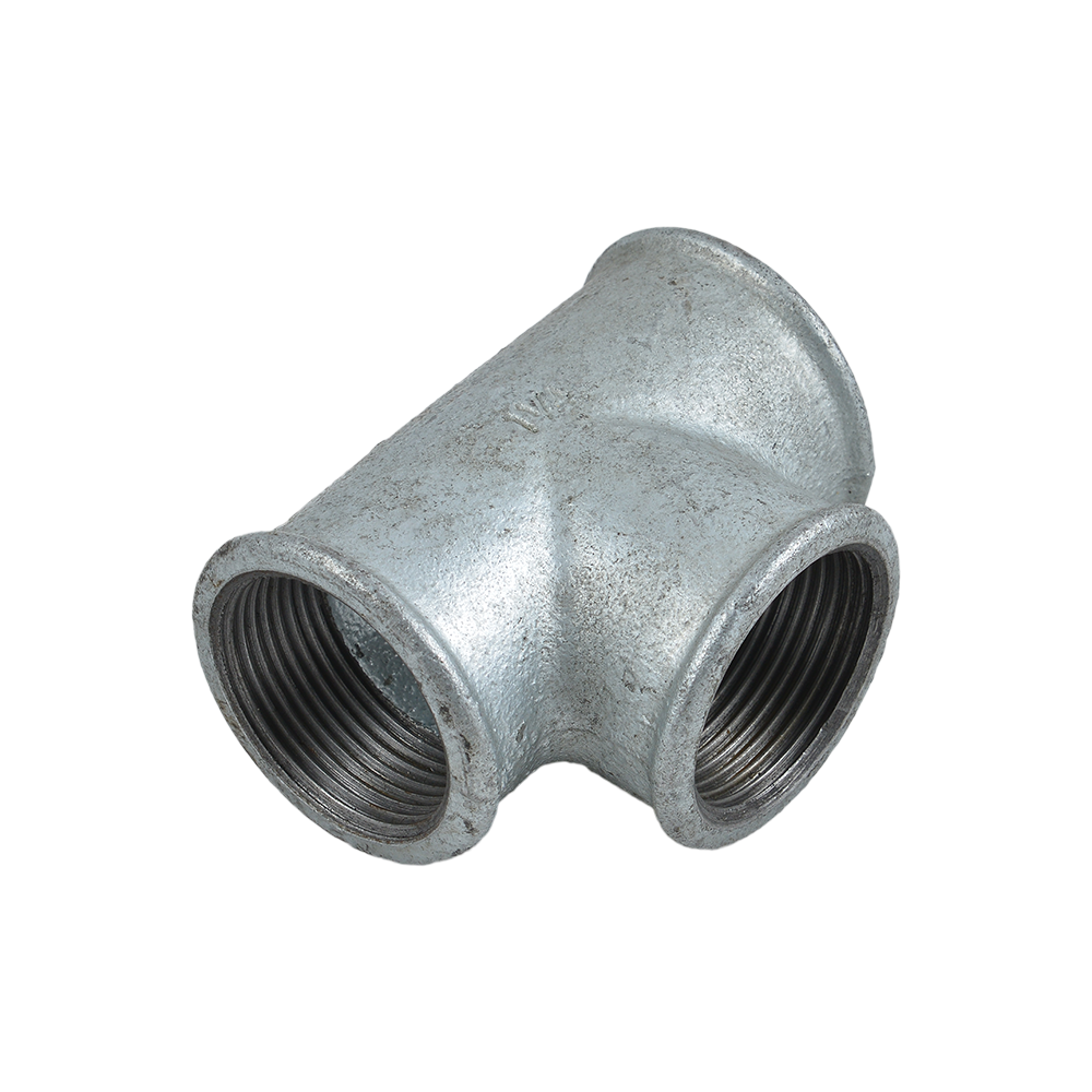 Teu 90°, filet interior, fonta, zincat, 1 1/4 inch