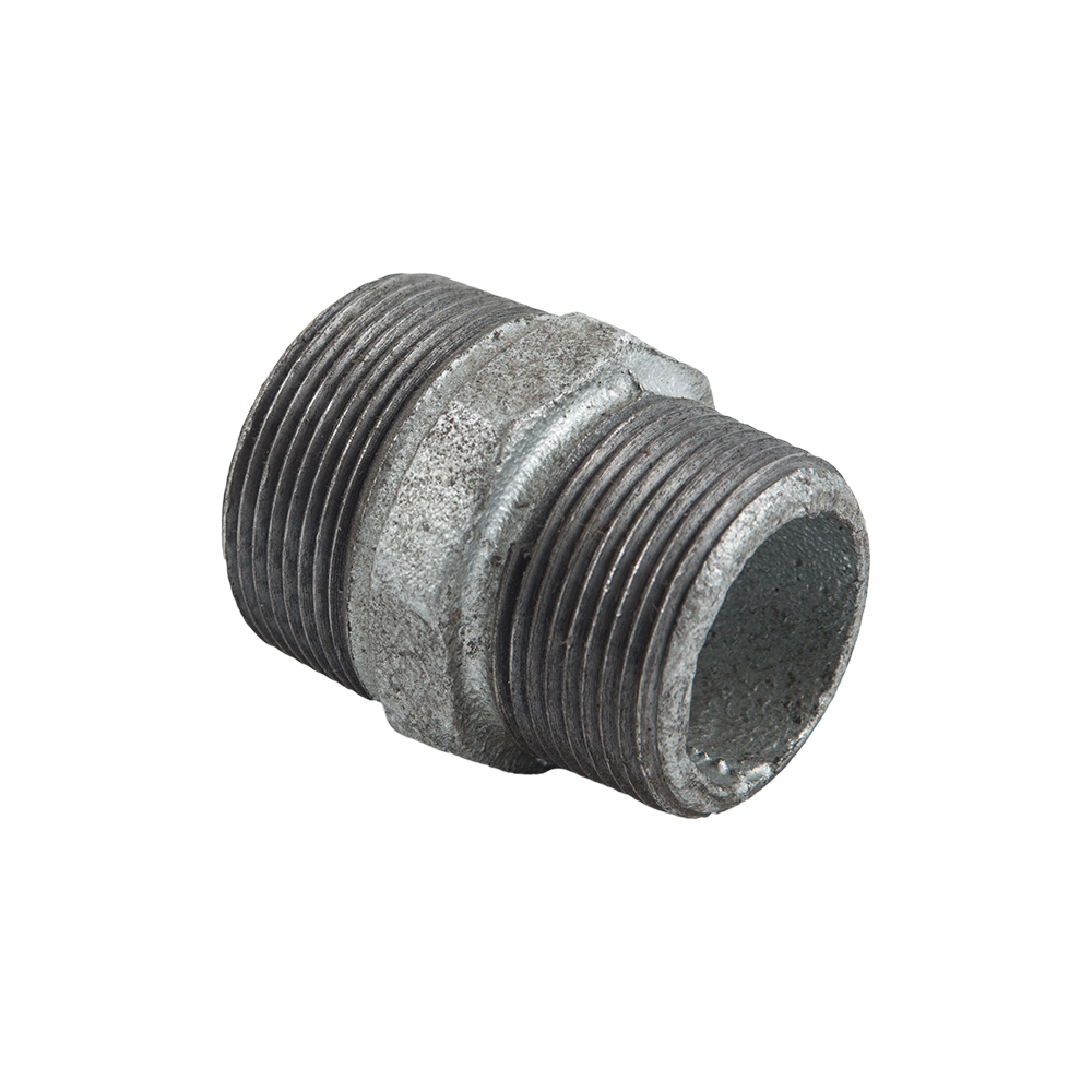 Niplu redus, fonta, zincat, 1 1/2 inch x 1 1/4 inch
