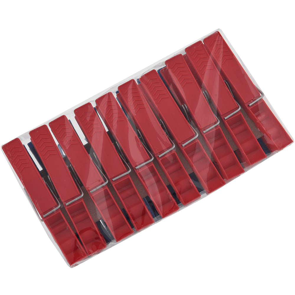 Set carlige Inaplast, plastic, rosu, 72 mm, 20 buc