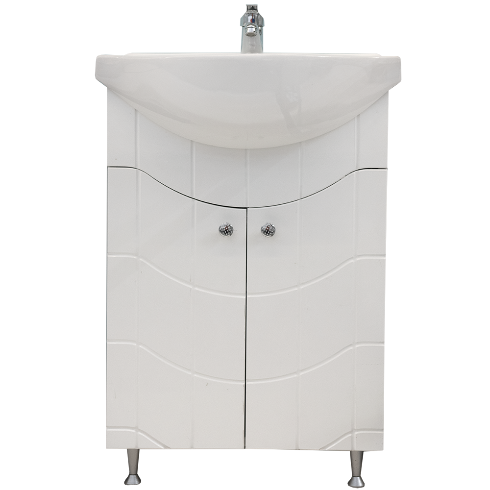 Baza cu lavoar Sanitop Britney, MDF-PAL, alb, 55 x 44 x 81 cm