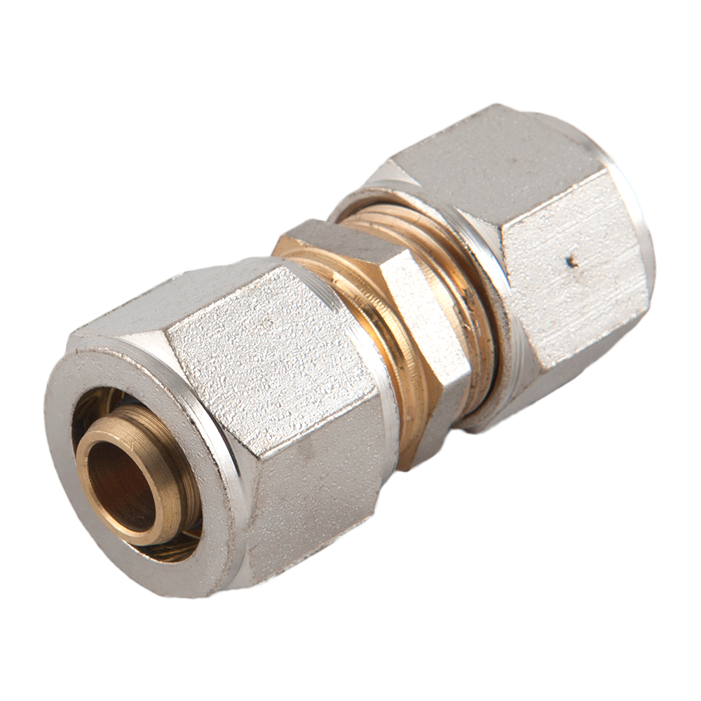 Racord egal pentru teava multistrat, alama, 16 x 16 mm T