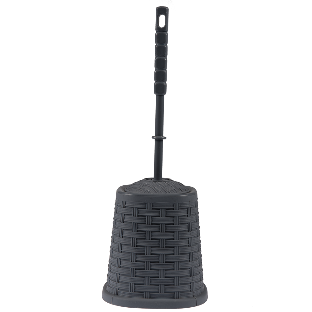 Perie WC Inaplast, plastic, negru, 14.8 x 14.8 x 39.2 cm