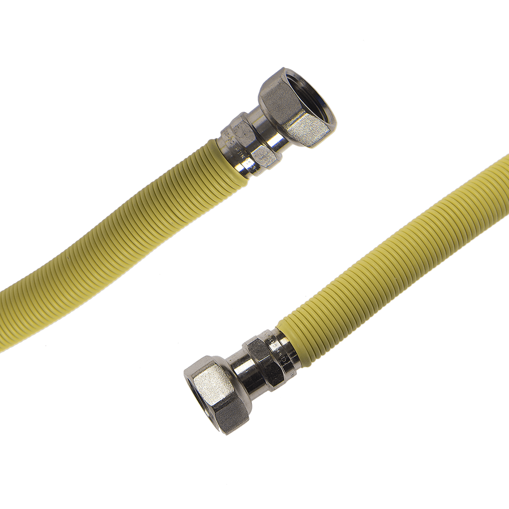 Racord extensibil gaz, din otel inoxidabil, crom, 1/2'' FI-FI, lungimea 75-150 cm