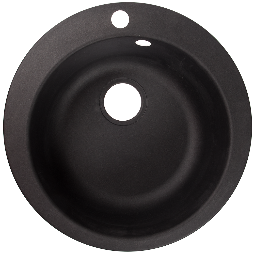 Chiuveta rotunda Franke Novara Plus Grafite, tectonite, cuva rotunda, negru, 50 cm