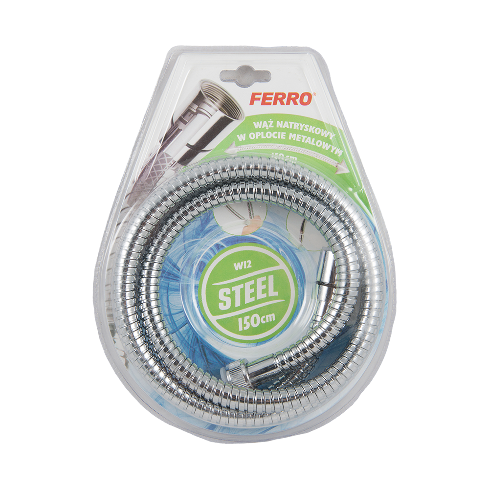 Furtun de dus cu elementi conici Ferro W12, 150 cm
