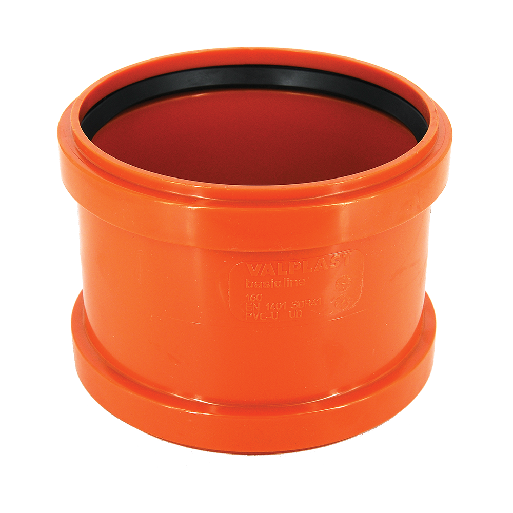 Mufa PVC canalizare exterioara Valrom, diametru 160 mm