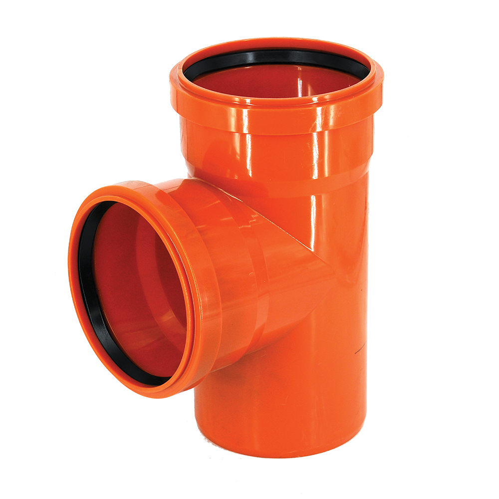 Ramificatie canalizare exterioara PVC Valrom, 87 grade, diametru 125 / 125 mm