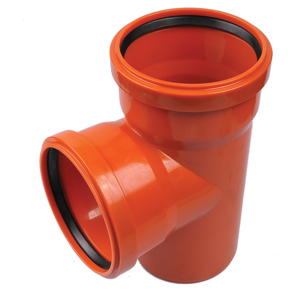 Ramificatie canalizare exterioara PVC Valrom, 87 grade, diametru 110 / 110 mm