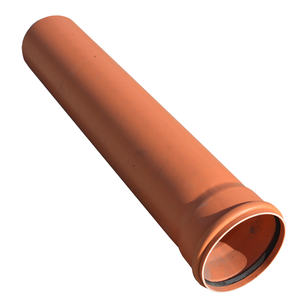Teava PVC SN2 Valrom, canalizare exterioara, cu mufa si garnitura, diametru 200 mm, 1 m