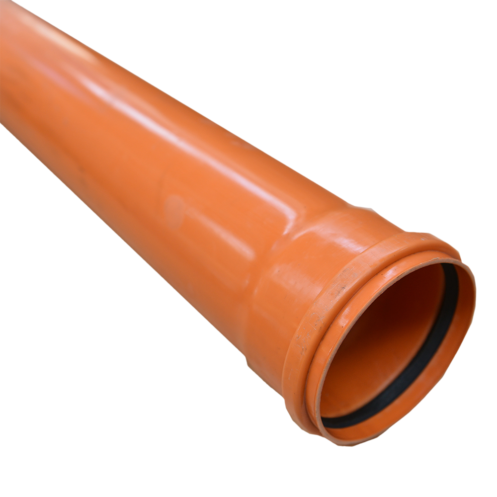 Teava PVC SN2 Valrom, canalizare exterioara, cu mufa si garnitura, diametru 125 mm, 2 m