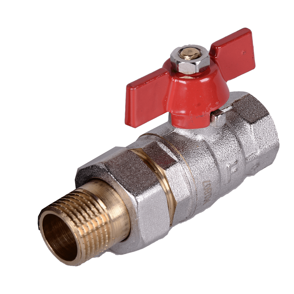 Robinet cu sfera si maner fluture Ferro KS1, racord olandez 1/2 inch