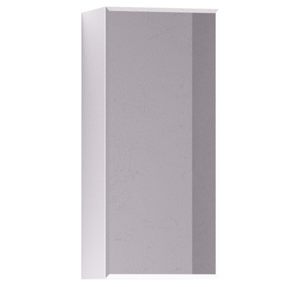 Dulap baie cu oglinda Badenmob, montaj suspendat, PAL lucios, alb, 30 x 21.6 x 68 cm
