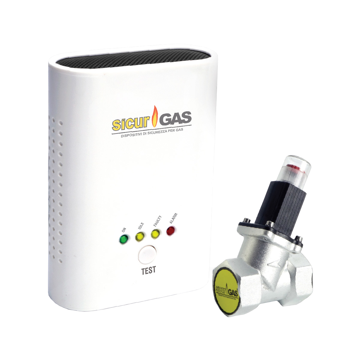 Detector de gaz Sicurgas, cu electrovalva 3/4 inch