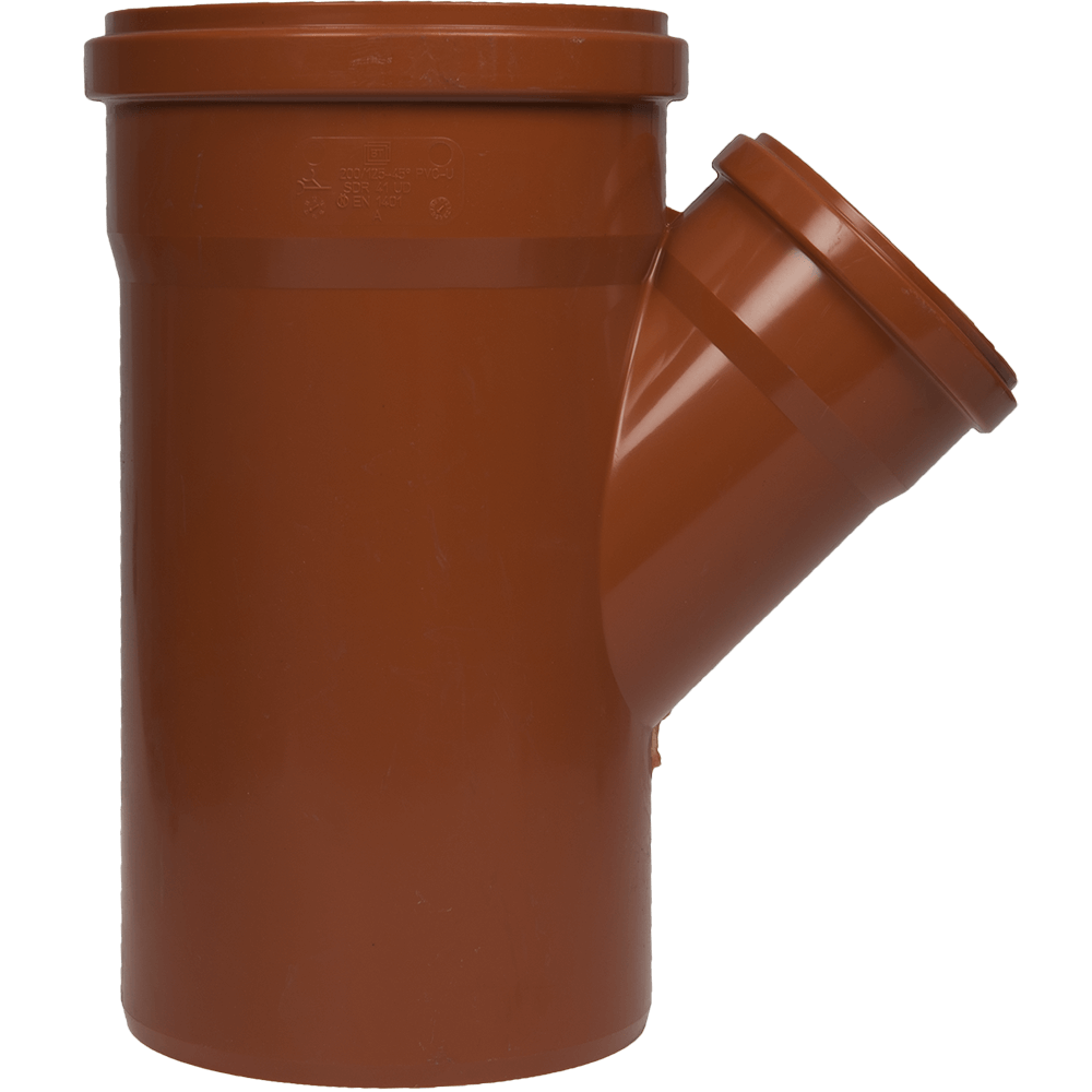 Ramificatie canalizare exterioara PVC Valrom, 45 grade, diametru 200 / 125 mm
