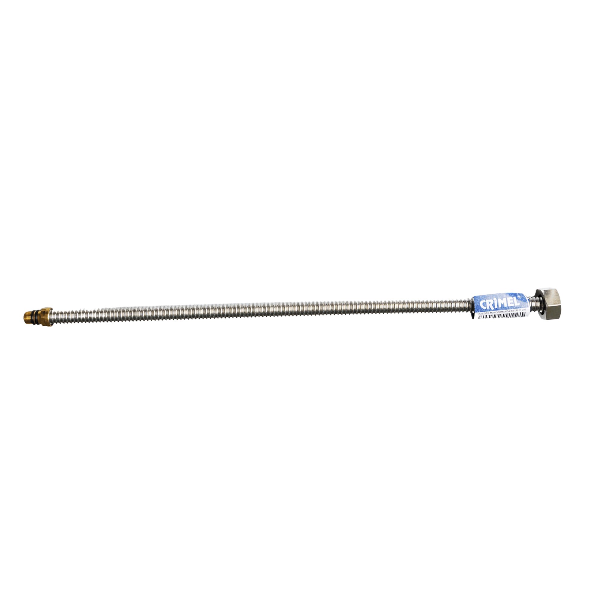 Racord baterie Crimel, inox gofrat, argintiu, 1/4, 40 cm