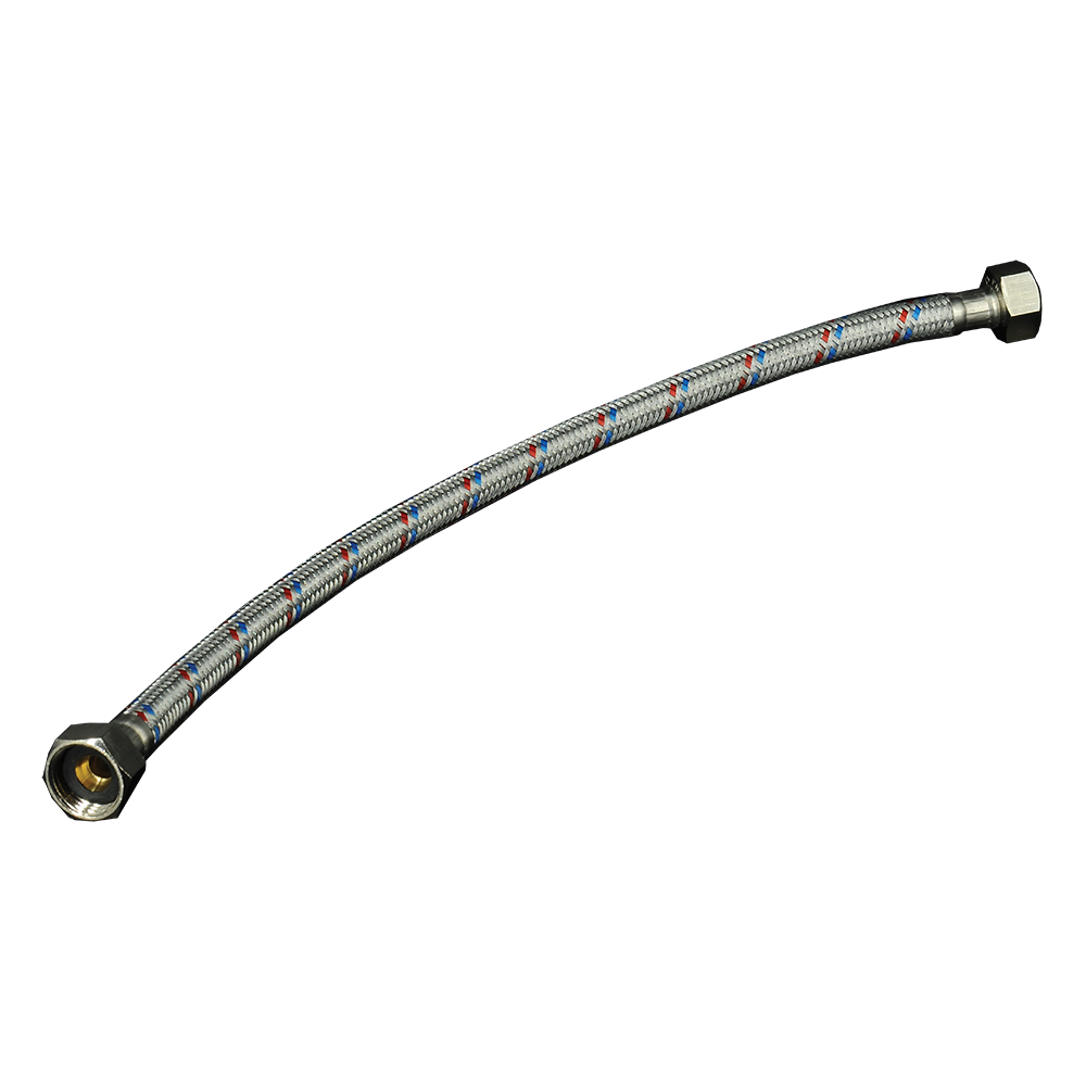 Racord Crimel, otel inoxidabil, argintiu, flexibil, 1/2 x 3/8, 600 mm