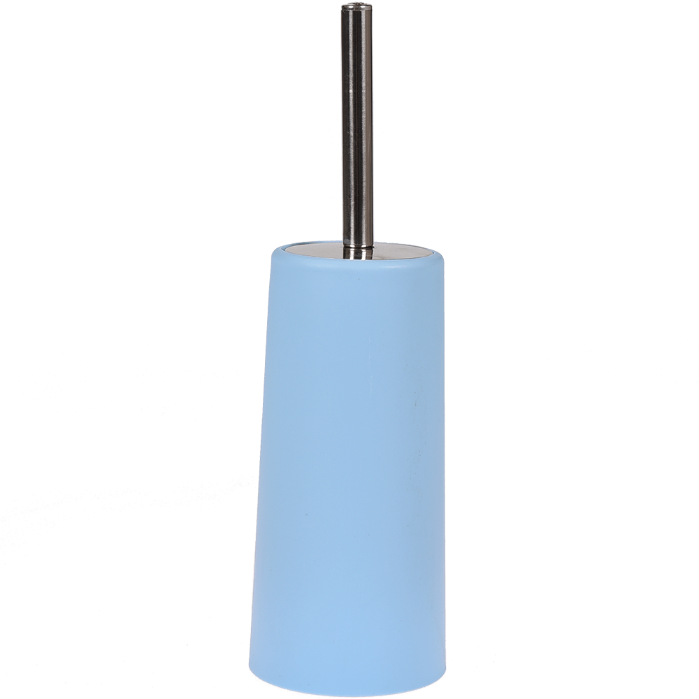 Perie WC MSV Slim, polipropilena/metal inoxidabil, bleu, 10 x 22 cm