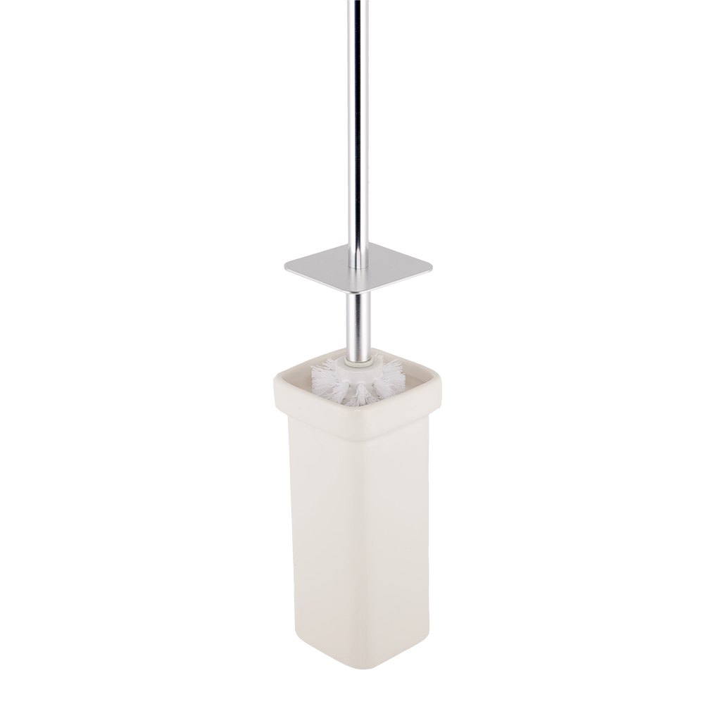 Perie WC Romtatay Flat, ceramica, alb, 16 x 7 x 24 cm