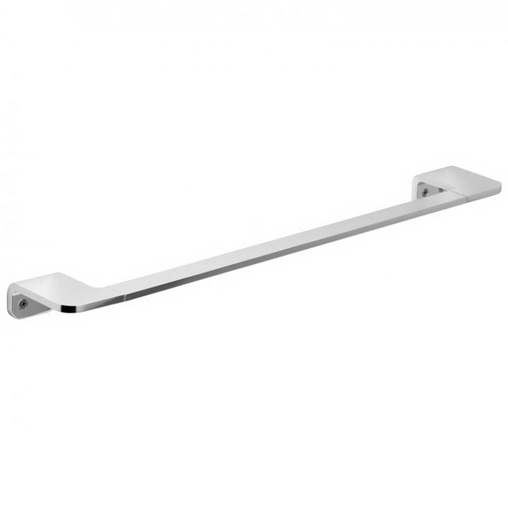 Bara pentru prosop baie medie Romtatay Flat, metal, argintiu, cromat, 7 x 3 x 45 cm