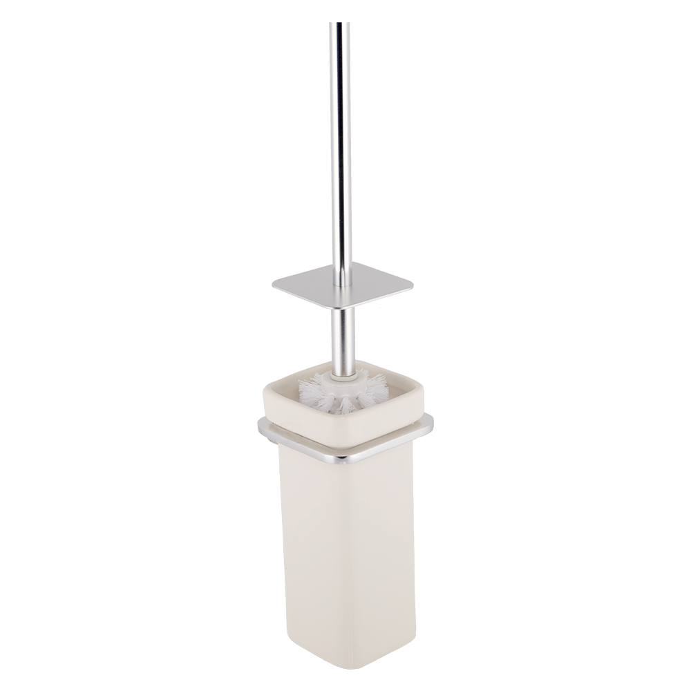 Perie WC de perete Romtatay Flat, ceramica, alb, 10 x 10 x 45 cm