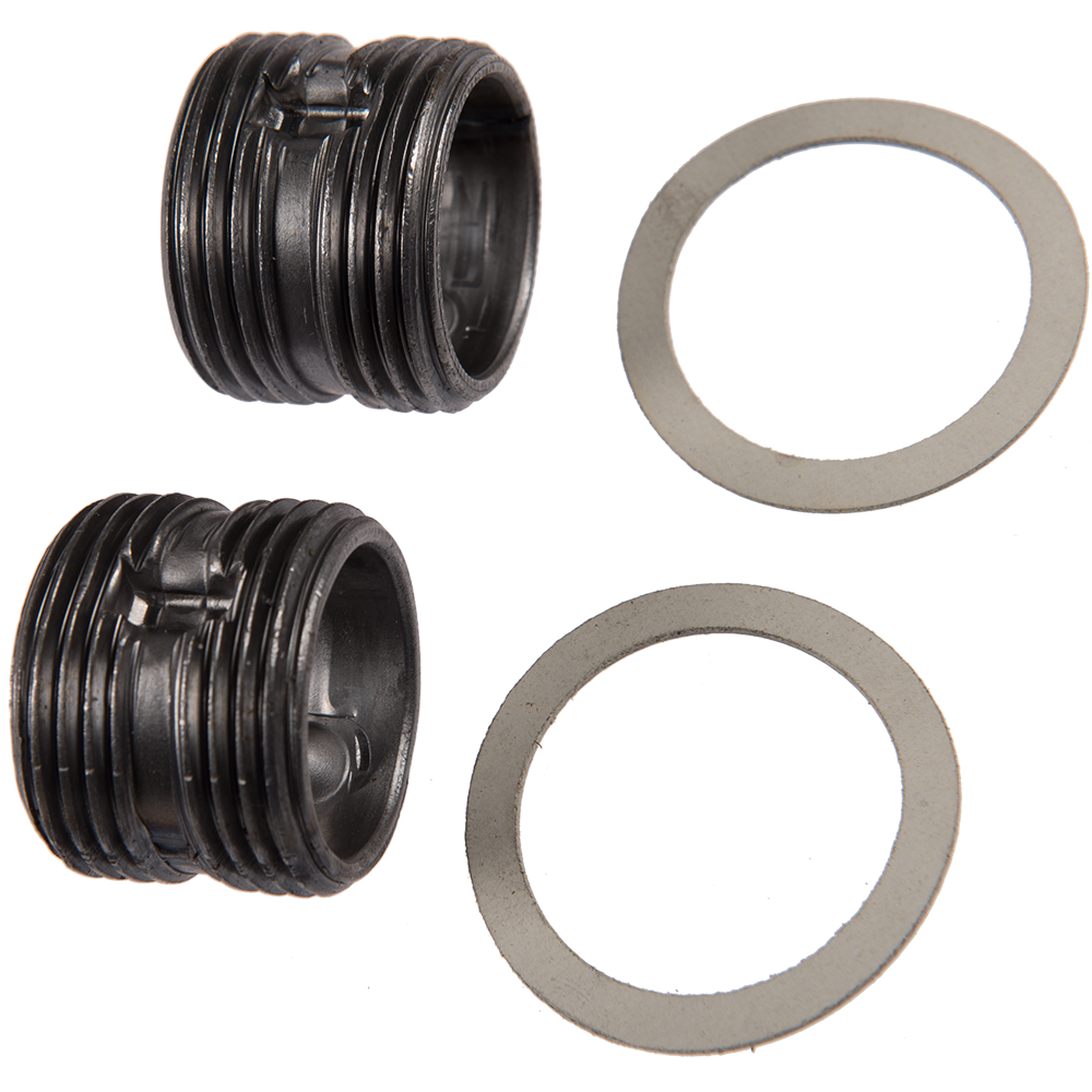 Set 2 nipluri + 2 garnituri Geberit, otel, metal, 1 inch